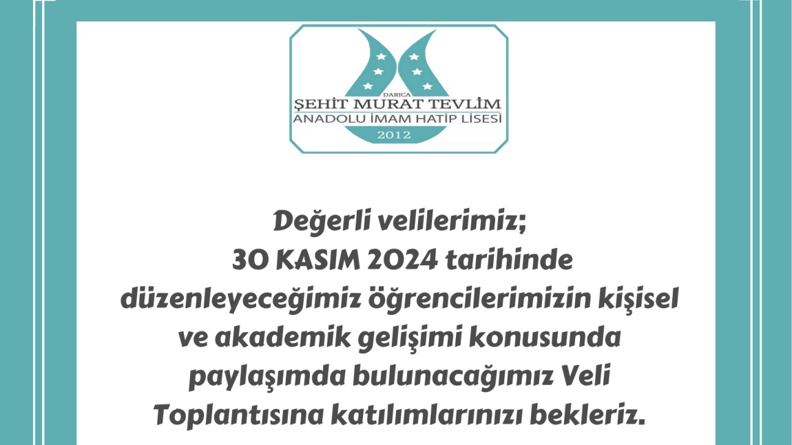 2024-2025 EĞİTİM ÖĞRETİM YILI 1. DÖNEM VELİ TOPLANTISI 